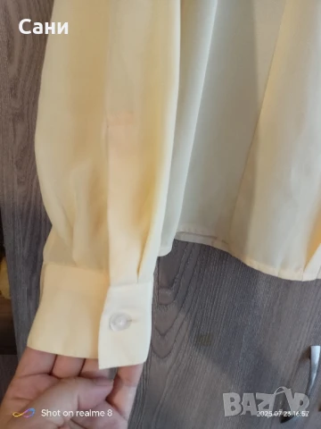 Жълта риза с копчета , снимка 4 - Ризи - 51119829
