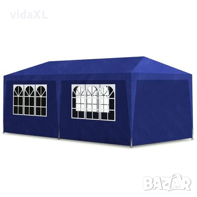 vidaXL Парти шатра, 3х6 м, синя（SKU:90337, снимка 1 - Градински мебели, декорация  - 44935338
