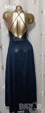 SUSSAN 12 /AUSTRALIA/ Черна сатенена дълга нощница , снимка 3 - Нощници - 52113249