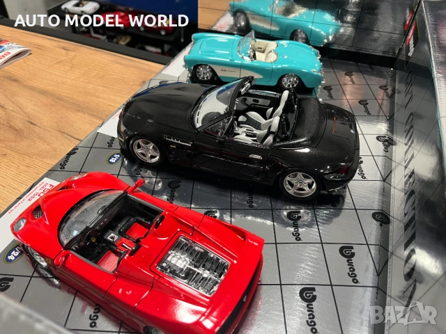 Колекционерски комплект BBURAGO GOLD COLECTON 1:18 и 1:24 BMW,FERRARI 119 лв. / 60.84 €, снимка 8 - Колекции - 53238078