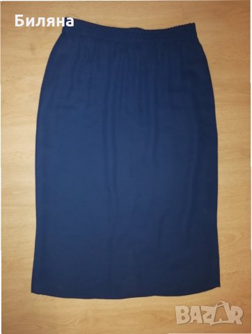 Нова шифонена пола в тъмно син цвят, снимка 2 - Поли - 31978186