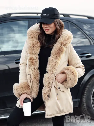 Дамска зимна парка с косъм CHARMFUR, 4цвята , снимка 7 - Якета - 48270324