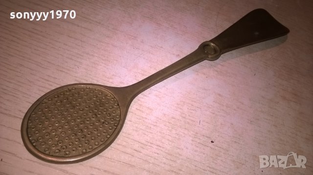 ретро обувалка-мед/месинг-внос швеицария-27х5см, снимка 6 - Колекции - 27099207