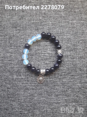 Гривни и обеци от полускъпоценни камъни - ръчна изработка, снимка 2 - Бижутерийни комплекти - 44714828