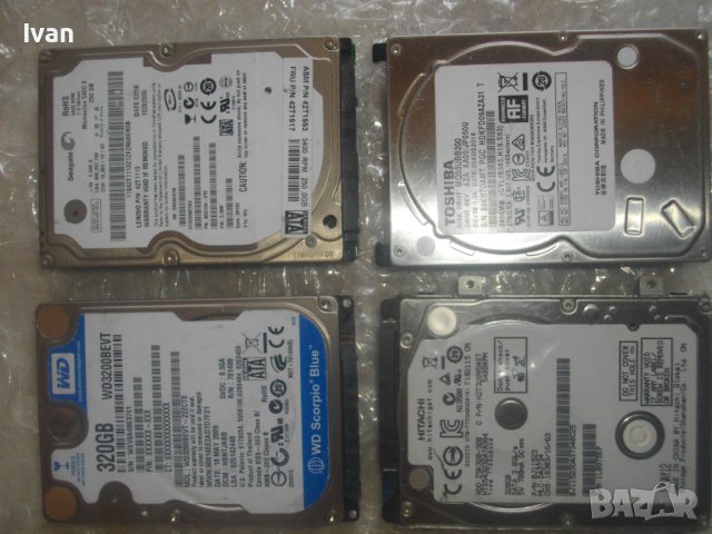 Хард Диск HD за Лаптопи- 2TB TOCHIBA/ 320 GB - HITACHI - WD Scorpio Blue/ 250 GB LENOVO - Различни