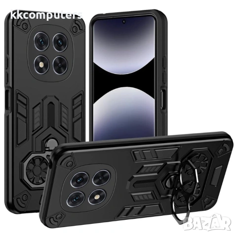 Калъф за Xiaomi Poco X7 5G с Метална Въртяща се Стойка - PC + TPU, Подсилени 0.5mm Ръбове, Шокоустой, снимка 2 - Калъфи, кейсове - 53538495