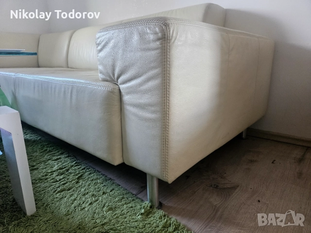 Диван кожен ъглов , снимка 5 - Дивани и мека мебел - 52672042