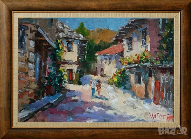 "Изглед от Етъра" - маслена картина, продавана от автора (c109)