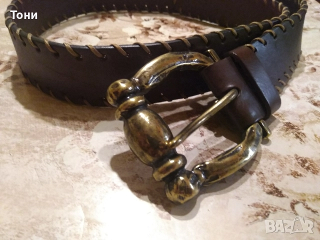 ATRIUM Оригинал Винтидж Нов Дамски Италиански Колан от Естествена Кожа 100см, снимка 16 - Колани - 52656898