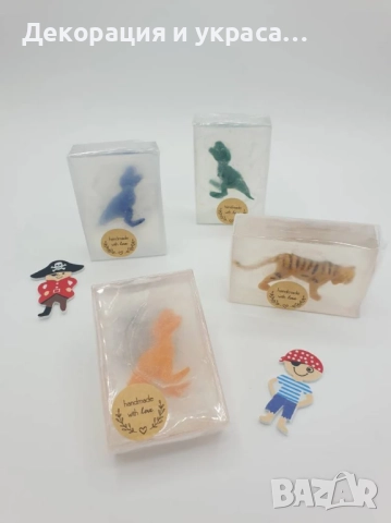 Глицеринови сапуни с играчка за детско парти, снимка 4 - Декорация - 52566694