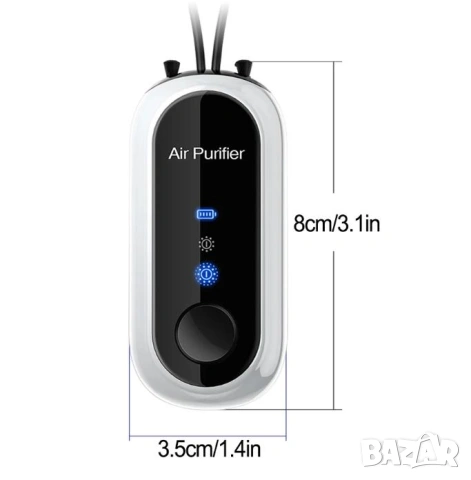 3D Персонален Йонизатор за Лична Защита от Вируси Бактерии Полени Персонален Пречиствател на Въздуха, снимка 14 - Други - 53273372