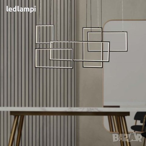 LED Полилей 45W Черен Топло Бяла Светлина, снимка 5 - Полилеи - 43732176