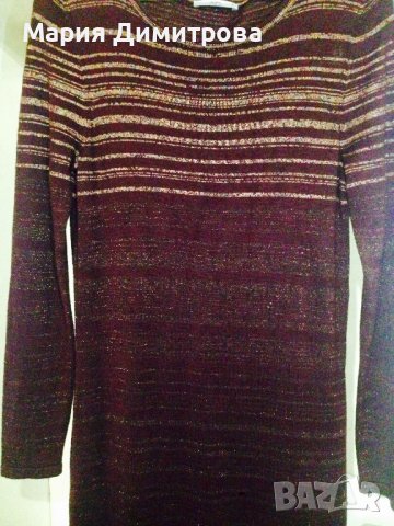 Красива рокля с бляскави асиметрични раета, снимка 5 - Рокли - 39193320