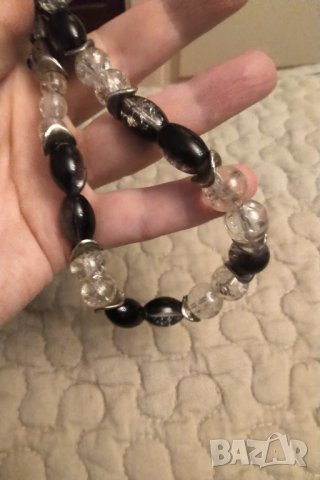 Огърлица мурано със сребърни елементи    НАМАЛЕНИЕ , снимка 7 - Колиета, медальони, синджири - 34615248