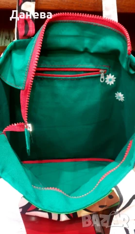 Голяма дамска чанта от плат, снимка 4 - Чанти - 50950168