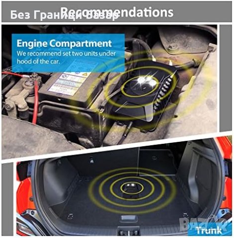 Нов Ултразвуков Репелент за Мишки Гризачи за Автомобили и Гаражи LED Светлина Защита, снимка 3 - Други стоки за дома - 43512192