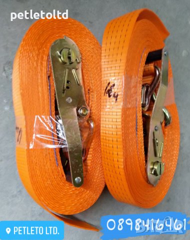 Товароукрепващи колани 12 метра, с лебедка за пристягане