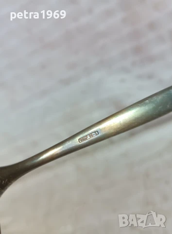 Малък посребрен черпак с маркировка, снимка 5 - Прибори за хранене, готвене и сервиране - 50627844