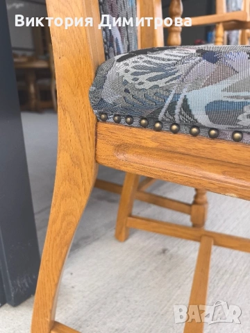 Комплект от 6 трапезни стола с подлакътници , снимка 7 - Столове - 53088231