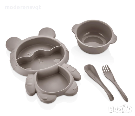 Комплект детски прибори за хранене, с анимационен тигър, тава за храна, купа за супа, вилица и лъжиц, снимка 2 - Прибори, съдове, шишета и биберони - 52247772
