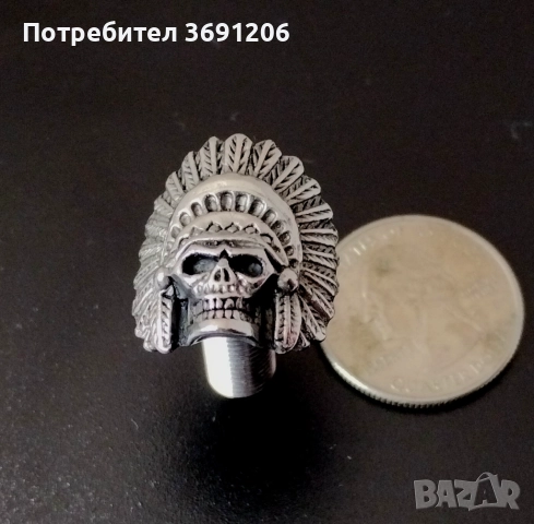 Индианец череп болт за седалка на Indian Motorcycles индиан М8, снимка 3 - Части - 52371975