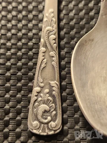 подстакан : Спутник- 2 бр. и Бусины малые, и к-т 6 лъжички "Classic"- посребрен мелхиор, снимка 11 - Други ценни предмети - 47392442