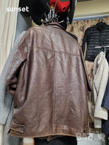 кожено мъжко яке,тъмнокафяво ARMA(  1000€ в интернет сайтове), снимка 16 - Якета - 43836121