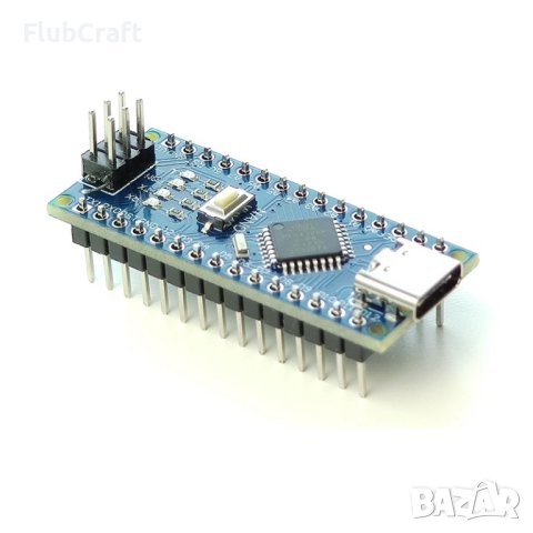 Nano CH340 чип Платка Type Micro USB Arduino, снимка 1