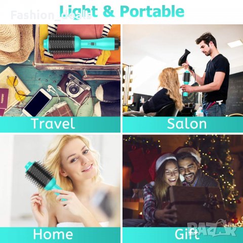 Нова Многофункционална нагряваща изглаждаща четка за коса за изправяне, снимка 3 - Сешоари - 33688735