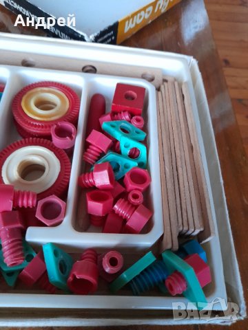 Стар комплект за конструиране от дърво,конструктор Направи сам, снимка 5 - Други ценни предмети - 43989403