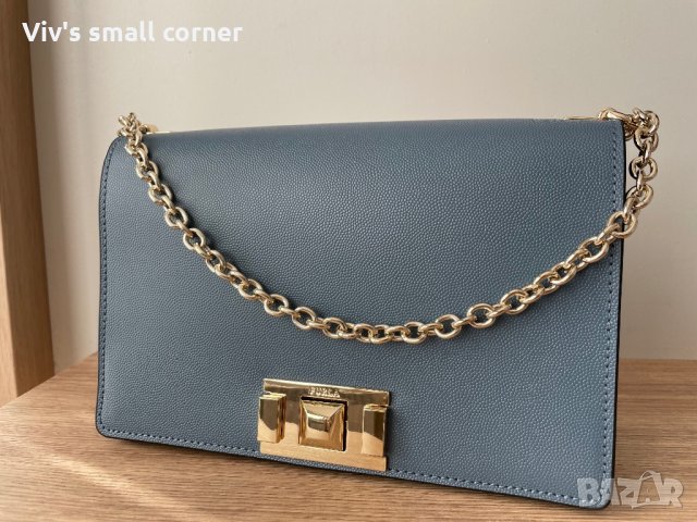 FURLA MIMI Crossbody PERVINCA Естествена кожа нова 24см., снимка 3 - Чанти - 34224570