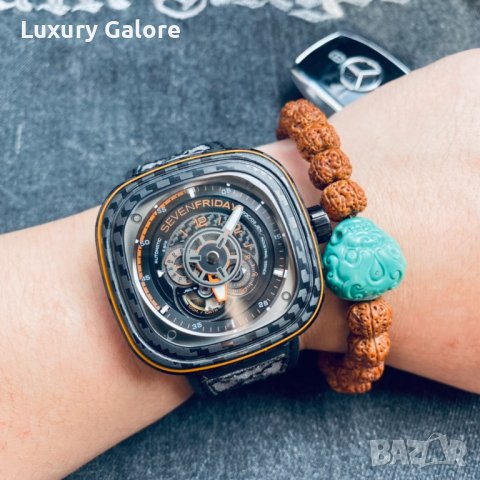 Мъжки часовник SevenFriday P3C/07 Orange Carbon с автоматичен механизъм, снимка 4 - Мъжки - 39335989