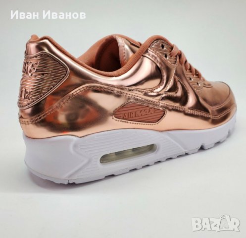 оригинални  маратонки Nike Air Max 90  METALLIC ROSE GOLD  номер 42-42,5, снимка 8 - Маратонки - 37971046