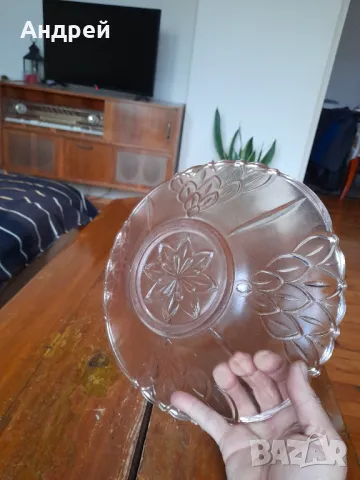 Стара стъклена фруктиера #8, снимка 5 - Други ценни предмети - 49083645