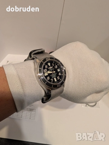 Промо! Breitling SuperOcean Steelfish 42mm A17364 Black diver часовник