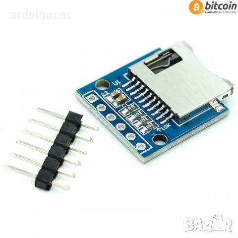 TF Micro SD Card Module мини модул SD TF карти Arduino Ардуино, снимка 1 - Друга електроника - 38948187