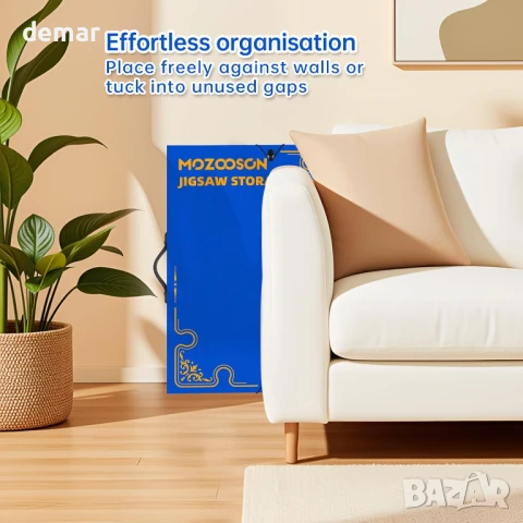 MOZOOSON Папка за съхранение на пъзели, Аксесоари за пъзели с 25 джоба, синя, снимка 6 - Пъзели - 50779960