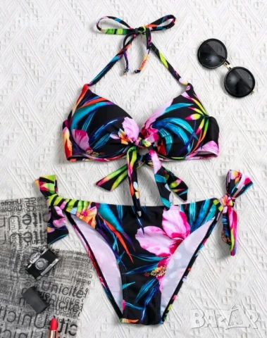 Дамски комплект сет лот бански флорални шарки, снимка 5 - Бански костюми - 51058276