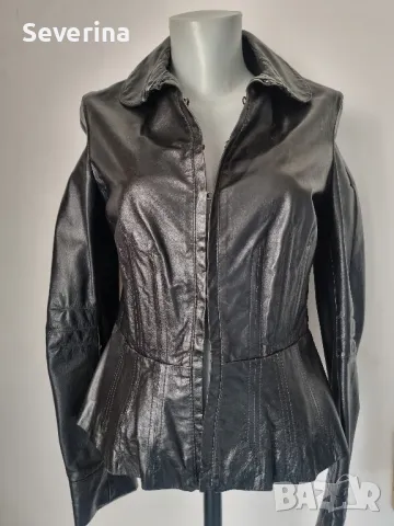  Blue Deep*Естествена кожа яке, снимка 2 - Якета - 48136437