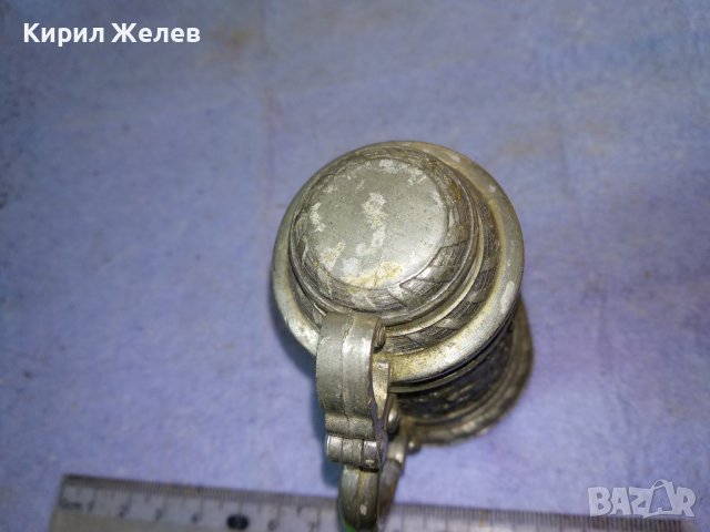 Стара РЯДКА БОГАТО ОРНАМЕНТИРАНА НЕМСКА КОЛЕКЦИОНЕРСКА ЦИНКОВА МИНИ ХАЛБА За БИРА с МАРКИРОВКА 42671, снимка 11 - Колекции - 43949414