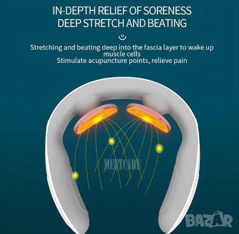 TENS Масажор Транскутанна Електрическа Стимулация на Нервите Мускулна Регенерация Двигателен Апарат, снимка 4 - Масажори - 43297511