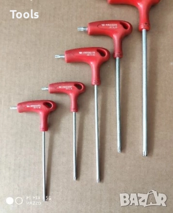 FACOM 5броя Г-ОБРАЗНИ звезда дръжки ъглови ключове комплект