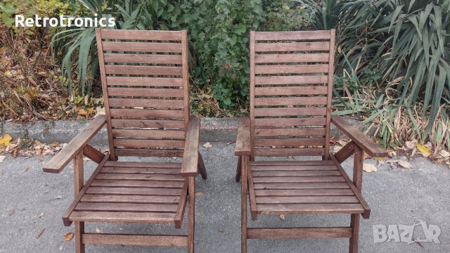 Сгъваеми дървени столове, снимка 1 - Столове - 42944343