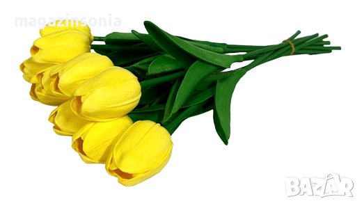 Супер реалистични изкуствени лалета за пролетно настроение, снимка 9 - Изкуствени цветя - 40400845