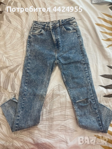 Дънки висока талия Bershka, снимка 2 - Дънки - 52288682