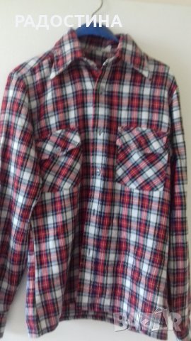 Карирана риза с дълъг ръкав размер 37, снимка 3 - Ризи - 26972950