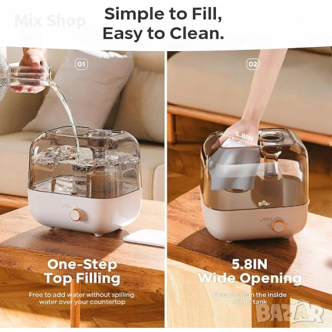 Bear Овлажнител за въздух с ароматерапия 5L, снимка 4 - Друга електроника - 51426881