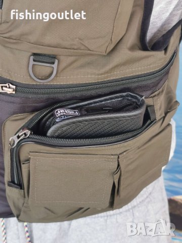 Рибарски спининг елек с 11 джоба и свалаяем гръб, снимка 6 - Екипировка - 32225425