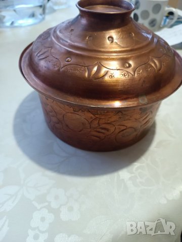 Стара медна тенджера медна изработка, снимка 10 - Антикварни и старинни предмети - 39553666
