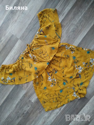 Дамски гащеризон в цвят горчица , снимка 2 - Гащеризони - 37496314